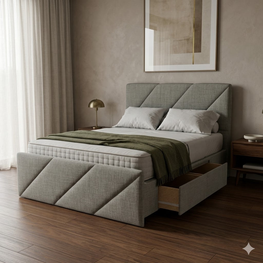 NZ Made Zest Bed Frame With Drawers