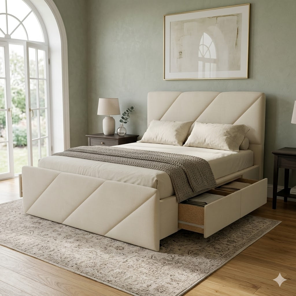 NZ Made Zest Bed Frame With Drawers