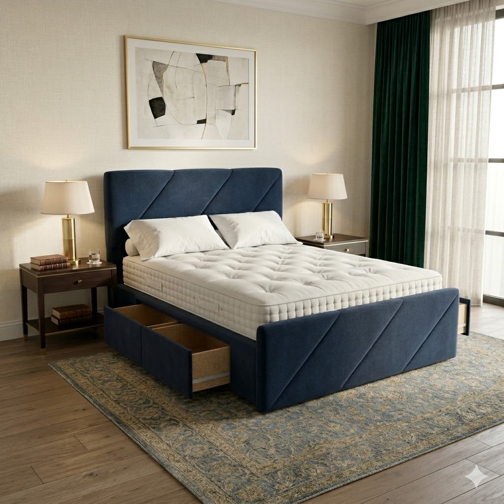 NZ Made Zest Bed Frame With Drawers