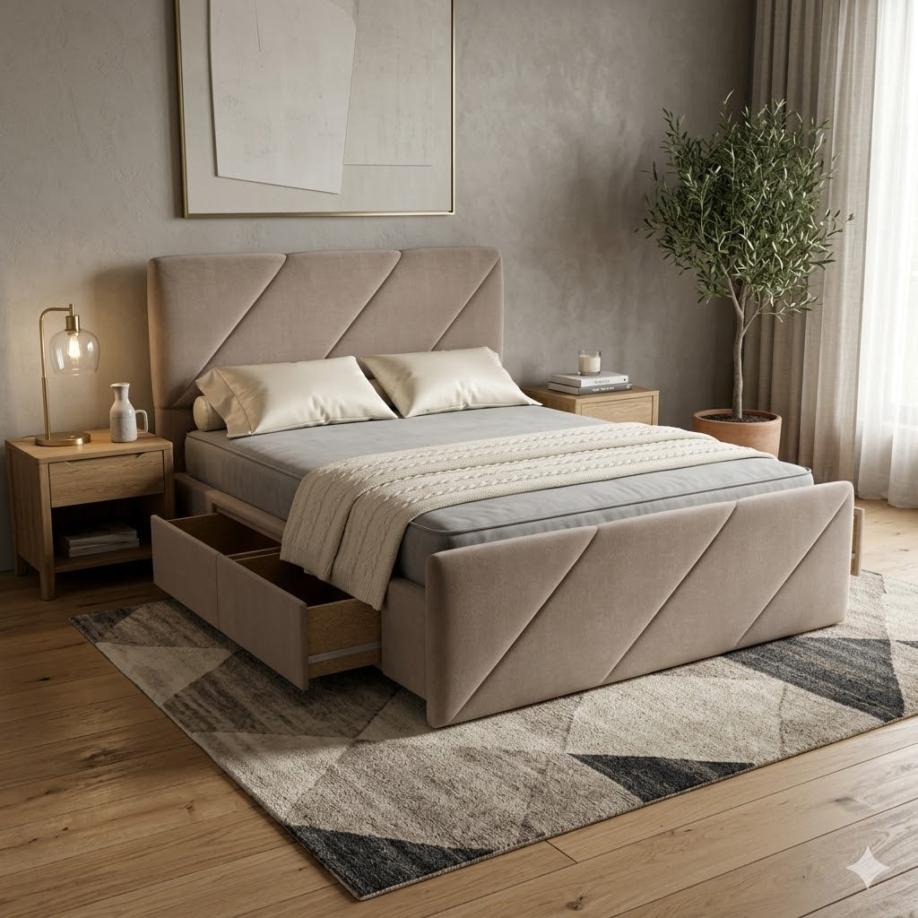 NZ Made Zest Bed Frame With Drawers